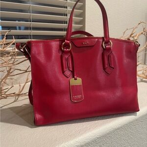 Ralph Lauren Cherry Red Satchel